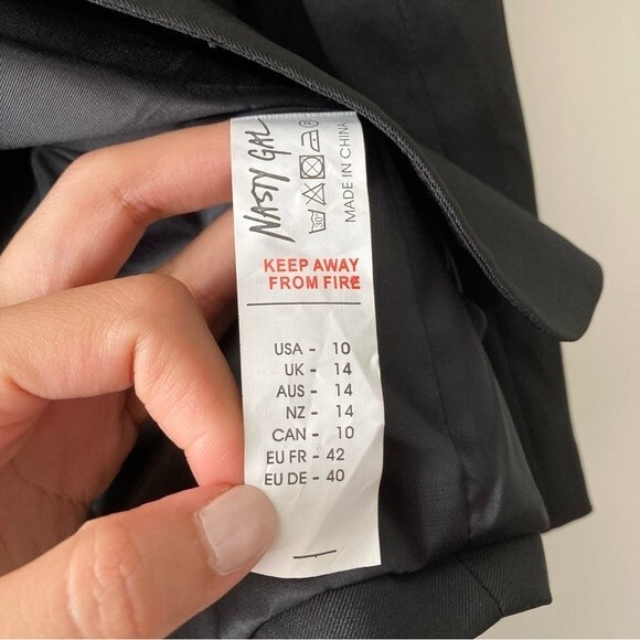 NWT Nasty Gal Love Suits You Oversized Tailored Blazer in Black Size 10 - Picture 5 of 8